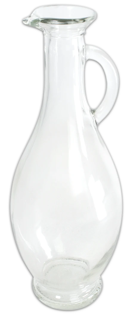 Glasflasche mit Schnabel und Henkel