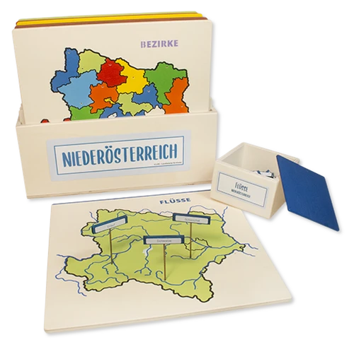 Niederösterreich Steckkarten aus Holz